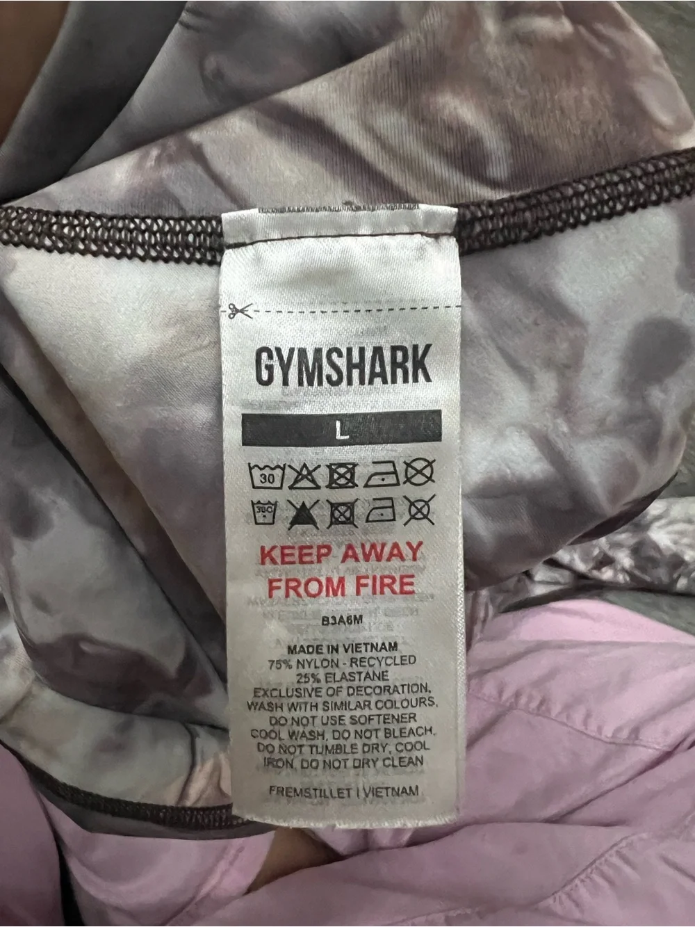 Gymshark  Elevate Compression Leggings Womens Cement Brown Spray Dye Size Large